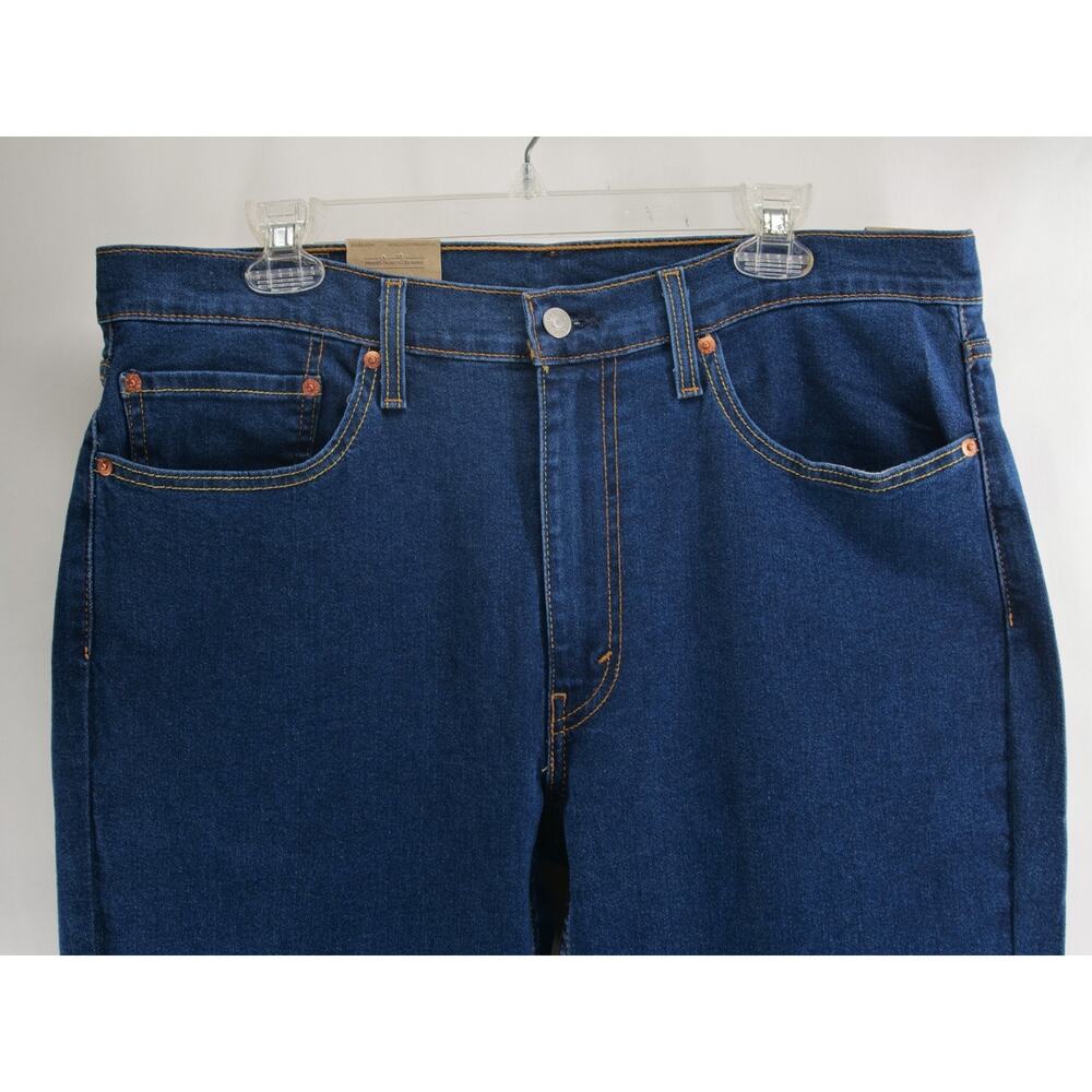 Levis 514 Straight Fit NWT Jeans Mens 36x30 Dark Wash Blue Stretch Denim New - Picture 2 of 11